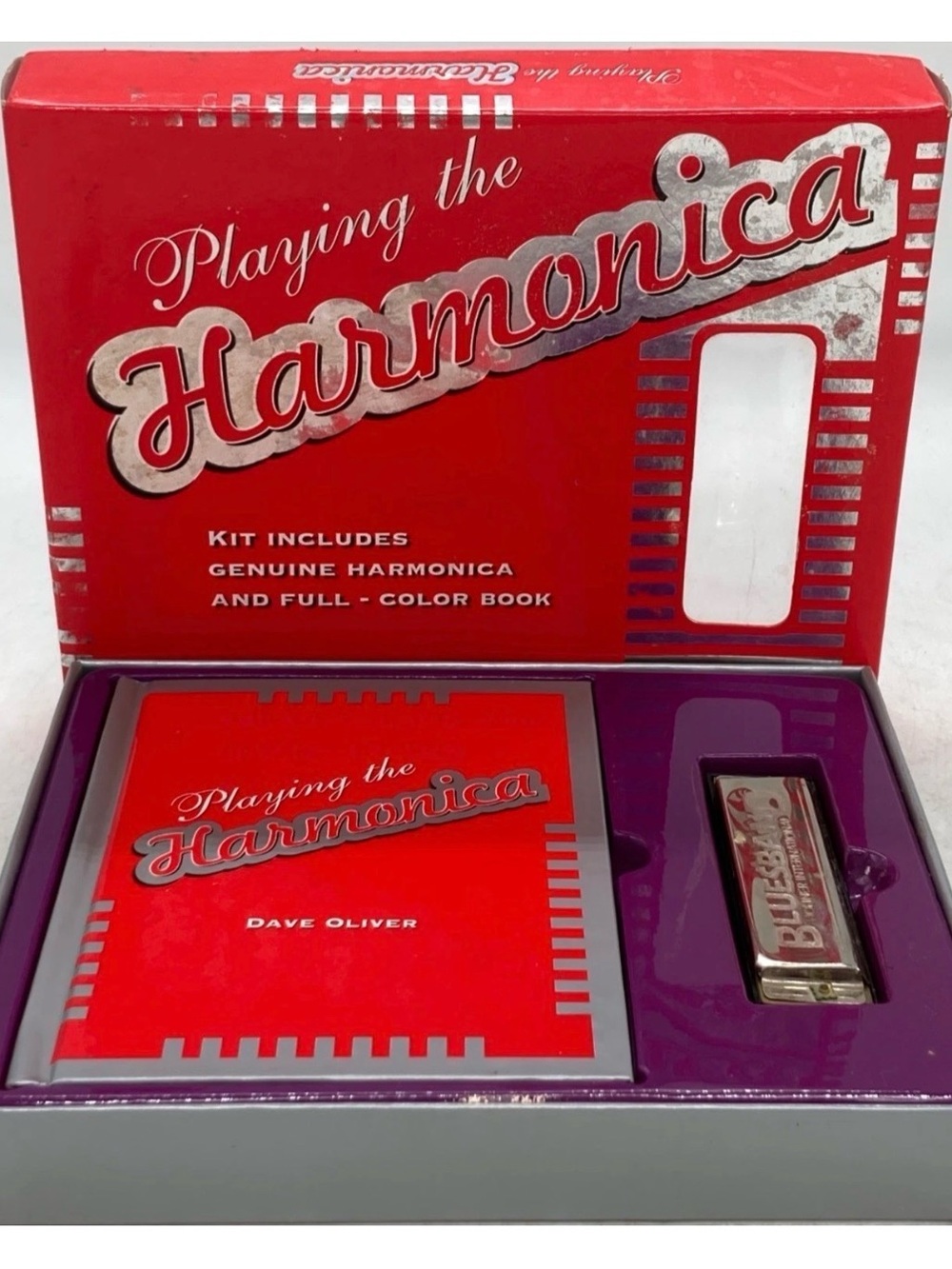 Playing the Harmonica Beginner Kit - Red Book with Silver Harmonica